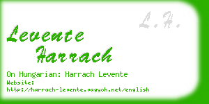 levente harrach business card